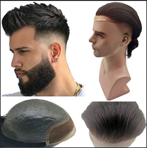 Toupee for Men 100% Human Hair