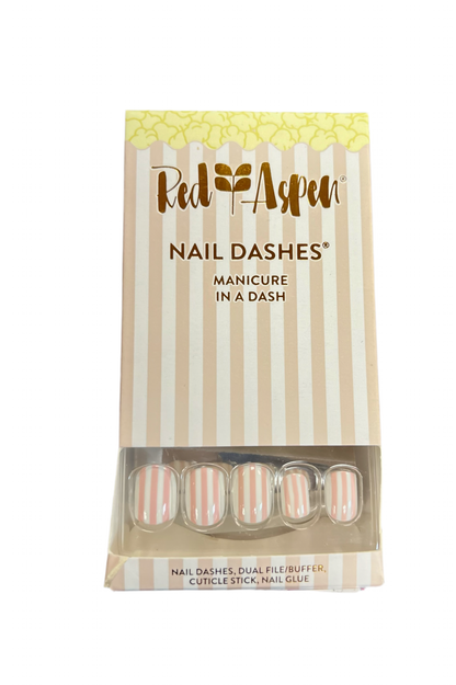 Red Aspen  Nail Dashes-Paige's Popcorn