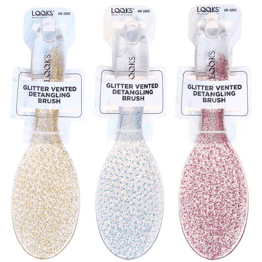 LQQKS GLITTER VENTED DETANGLING BRUSH - VIP Extensions