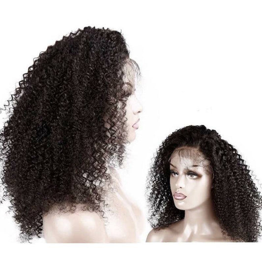 VIP - Full Lace Wig - 100% Human Hair Natural Black (180 density)Jerry curl - VIP Extensions