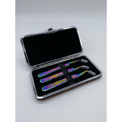 VIP 3 Piece Eyelash Tweezers Kit - VIP Extensions