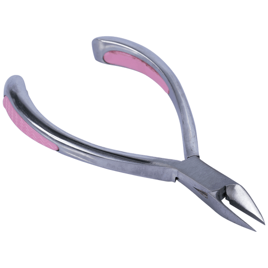 BEAUT STRAIGHT FULL JAW STAINLESS SPRING NIPPER W/ COMFORT GRIP - VIP Extensions