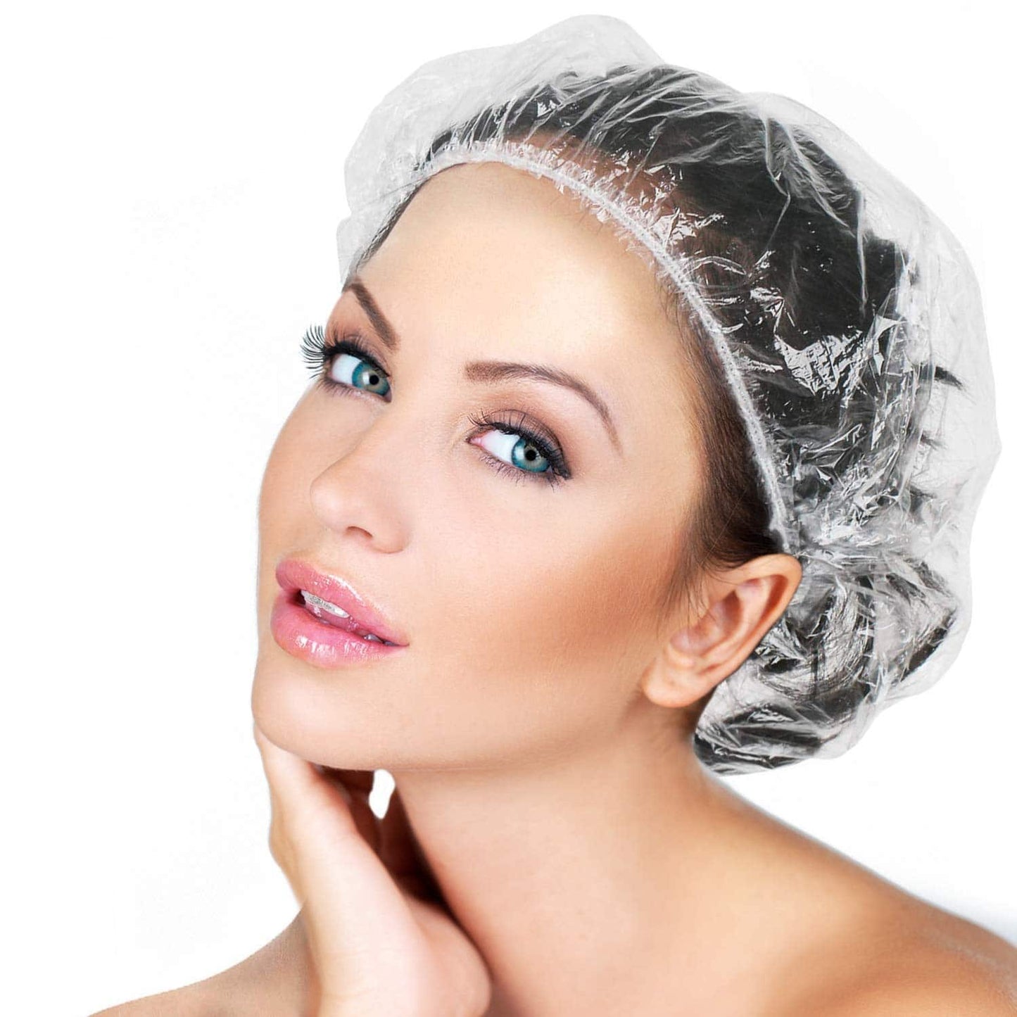 LQQKS Clear Plastic Shower Cap - VIP Extensions