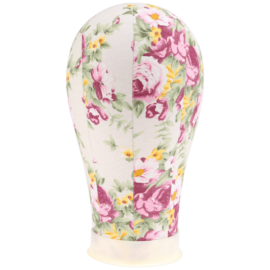 Flower Print Poly  Block Canvas Head 22" - VIP Extensions