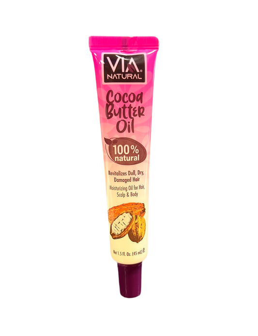 Via Natural Ultra Care Cocoa Butter Hair Oil 1.5 Oz.