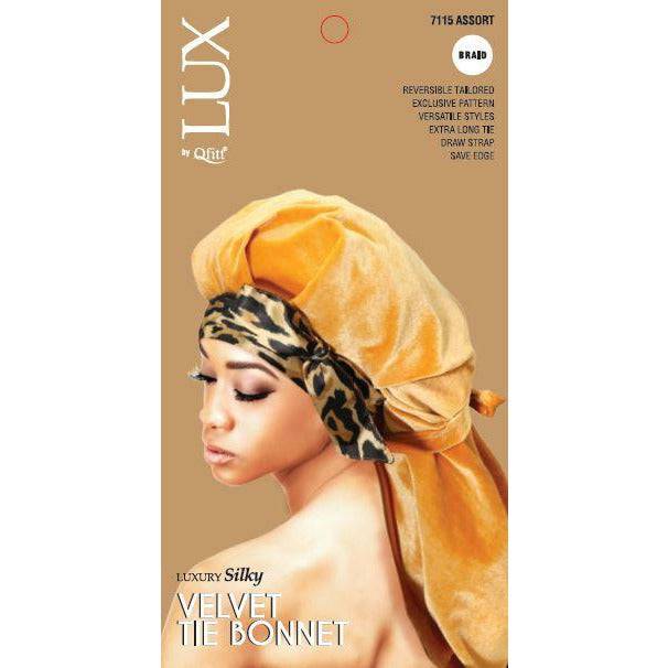 Lux by Qfitt Velvet Tie Bonnet (Braid) - VIP Extensions