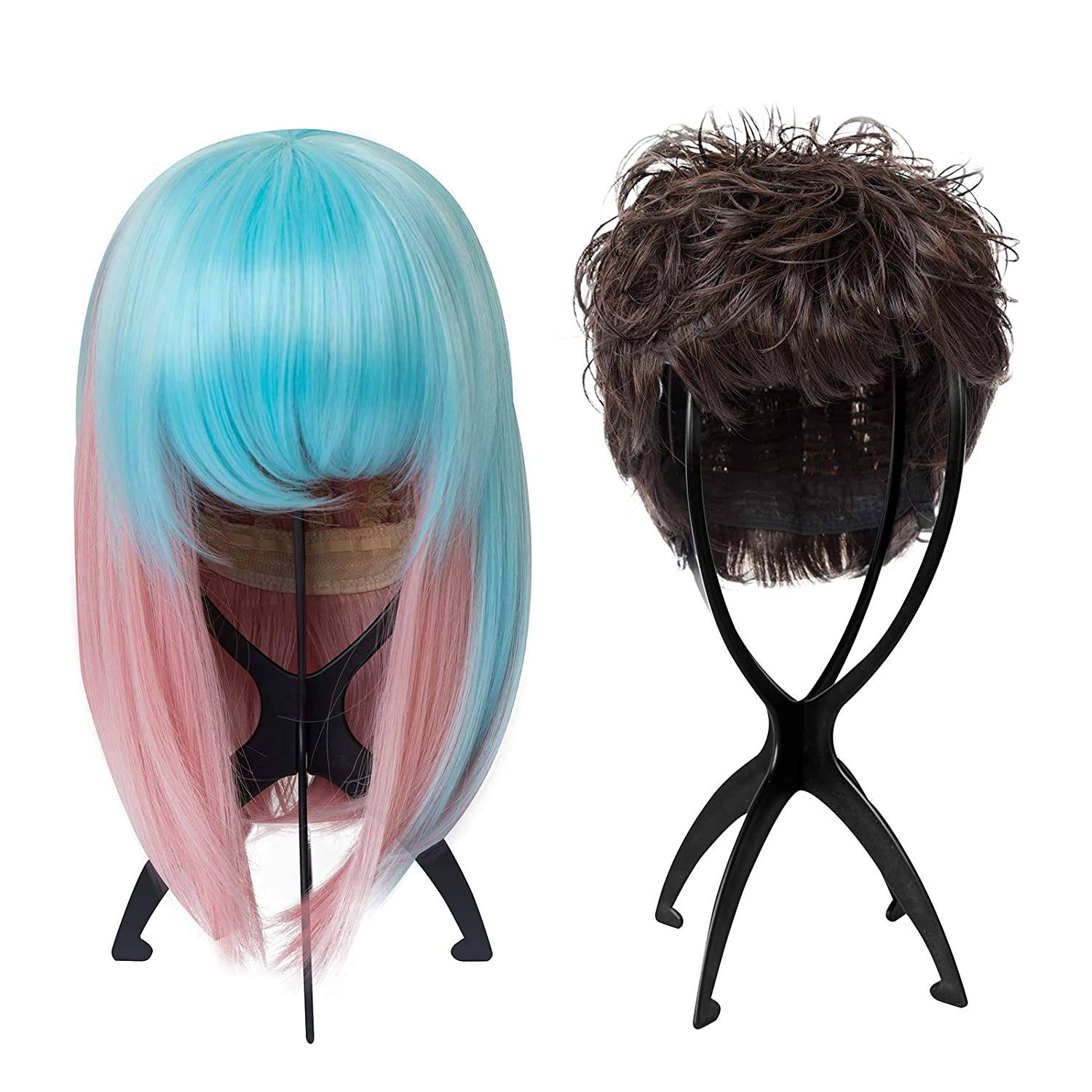 Plastic Wig Stand Black color - VIP Extensions