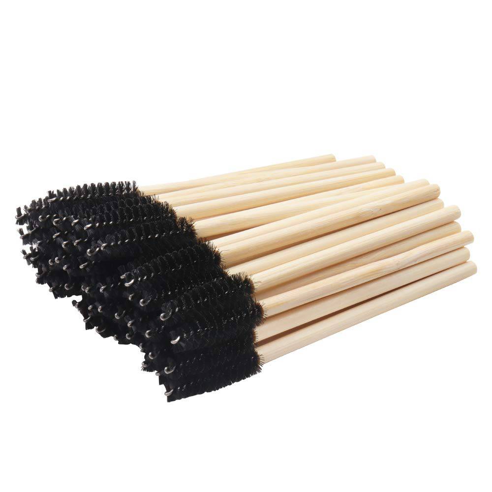 VIP- Eyelash accessories- Mascara Wands with Bamboo Handle -50 pcs/bag - VIP Extensions