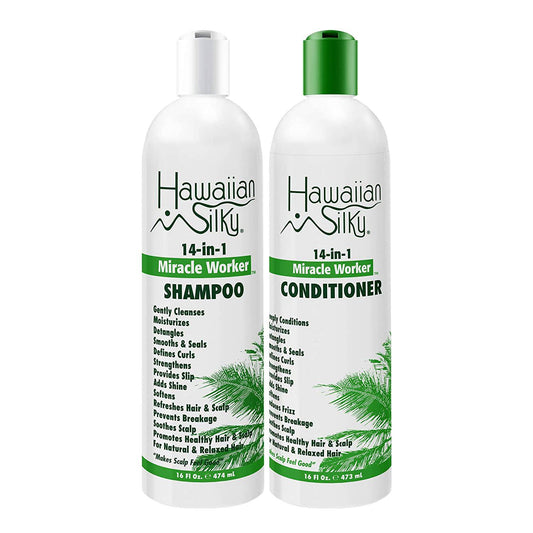 Hawaiian Silky Miracle Worker Shampoo & Conditioner, 16 fl oz - VIP Extensions