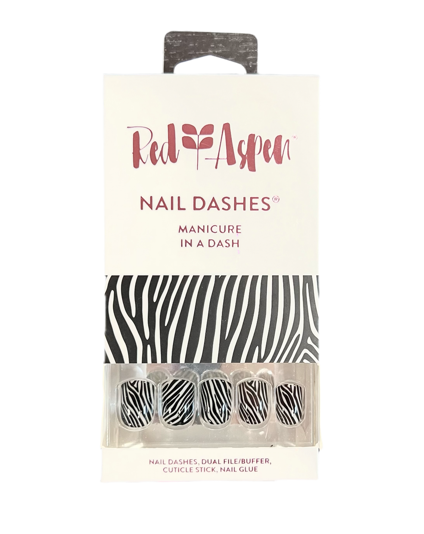 Red Aspen Nail Dashes Stripes On Stripes ,Zena