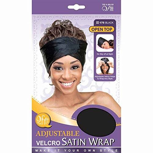 Adjustable Velcro Satin Open Wrap  (Black) #175