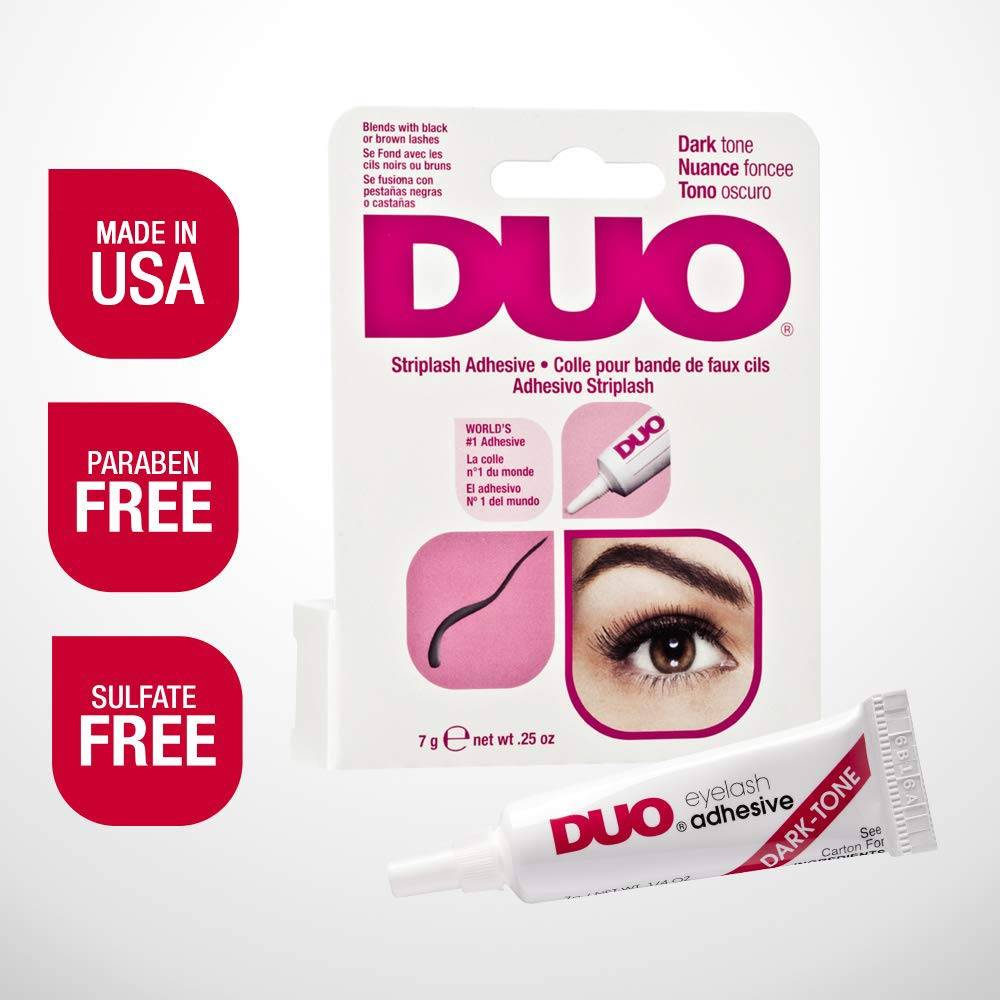 DUO Strip Eyelash Adhesive for Strip Lashes, Dark Tone, 0.25 oz,