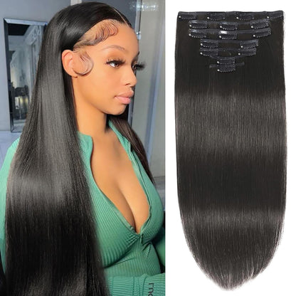 VIP Clip Extensions / Silky Straight - 18" (140 g ) ClipeX System