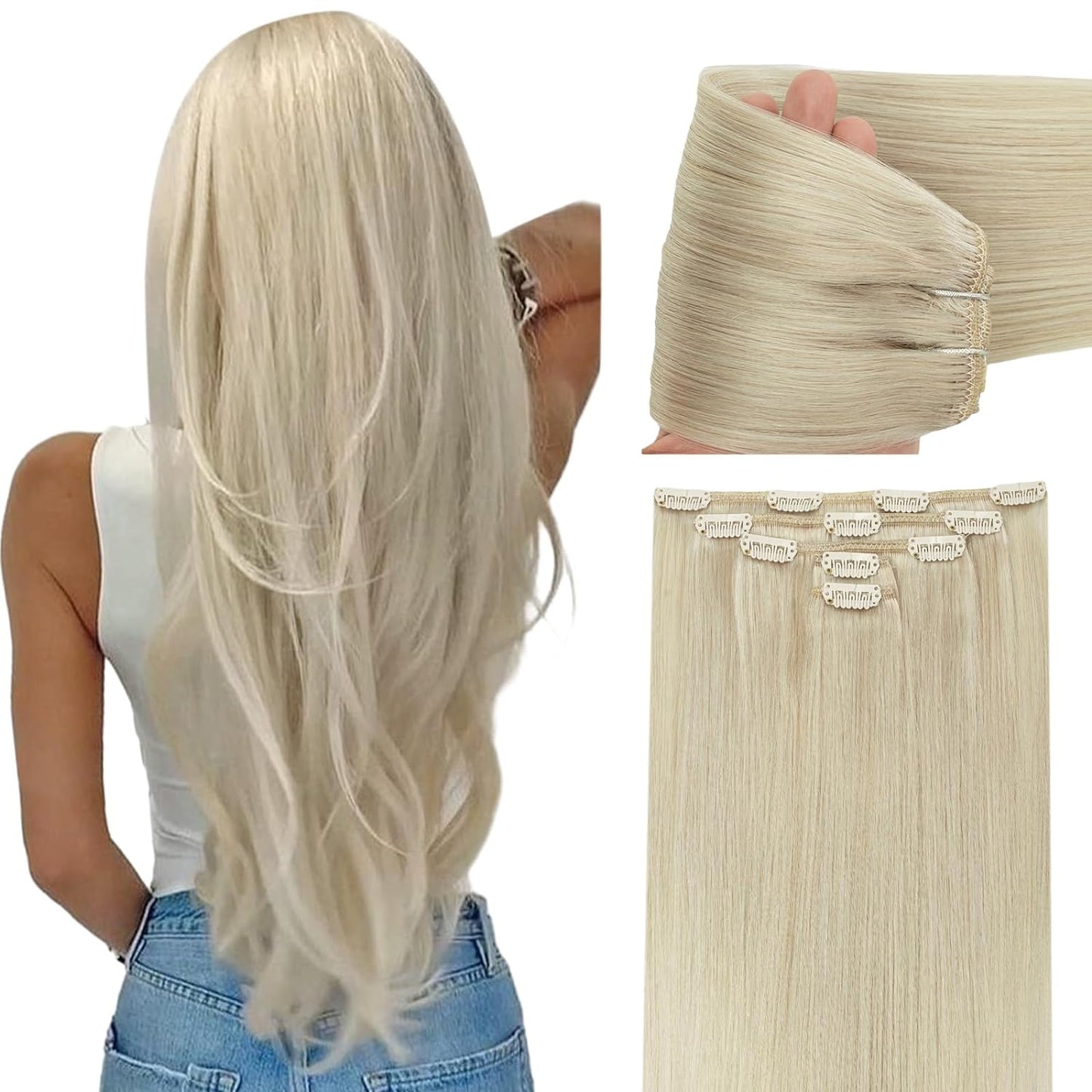 VIP Clip Extensions / Silky Straight - 18" (140 g ) ClipeX System