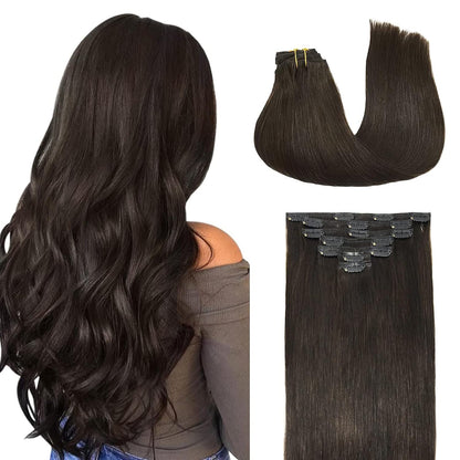 VIP Clip Extensions / Silky Straight - 18" (140 g ) ClipeX System