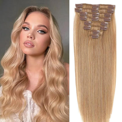 VIP Clip Extensions / Silky Straight - 18" (140 g ) ClipeX System