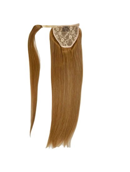 VIP rabo de cavalo / sedoso 18 "100% de cabelo humano