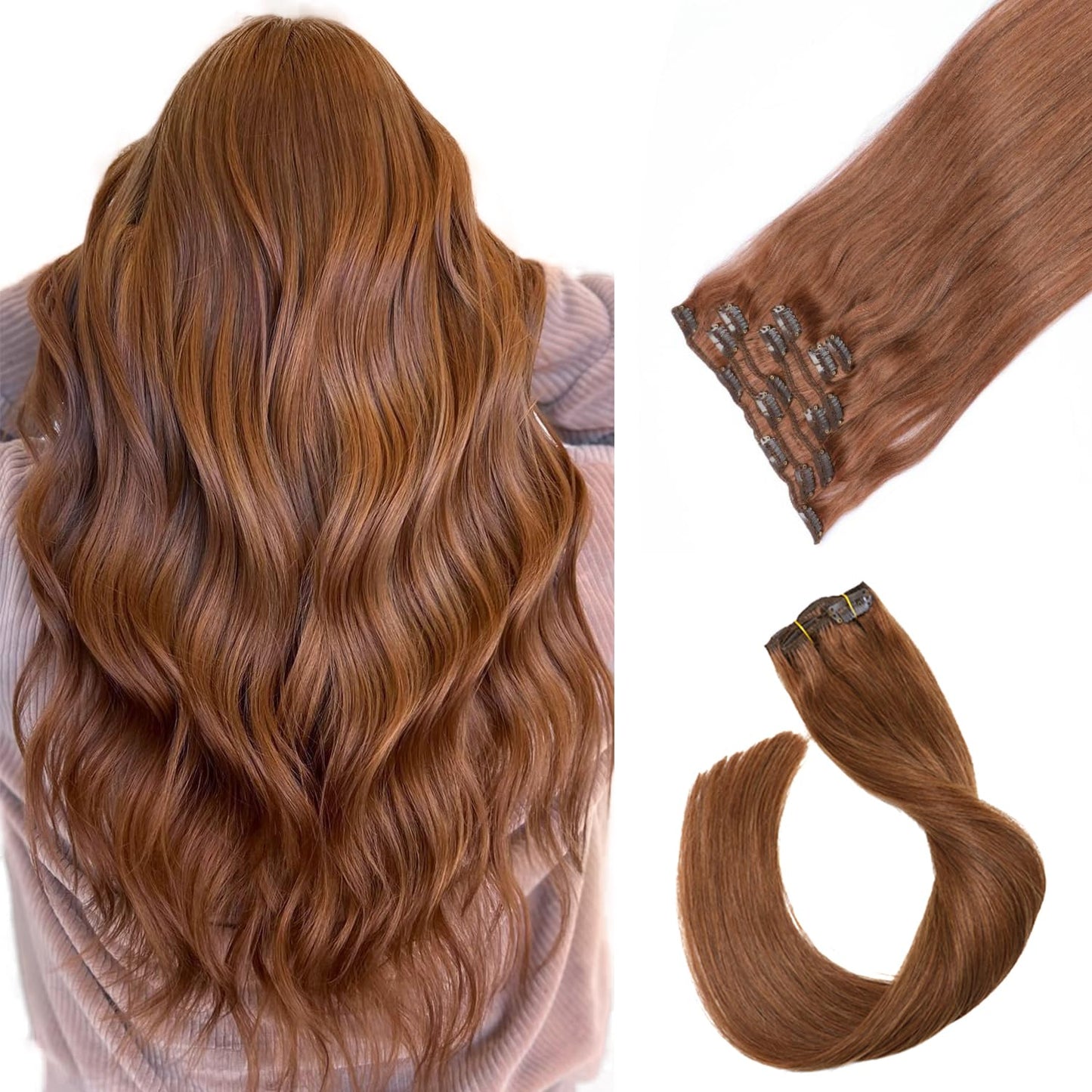 VIP Clip Extensions / Silky Straight - 18" (140 g ) ClipeX System