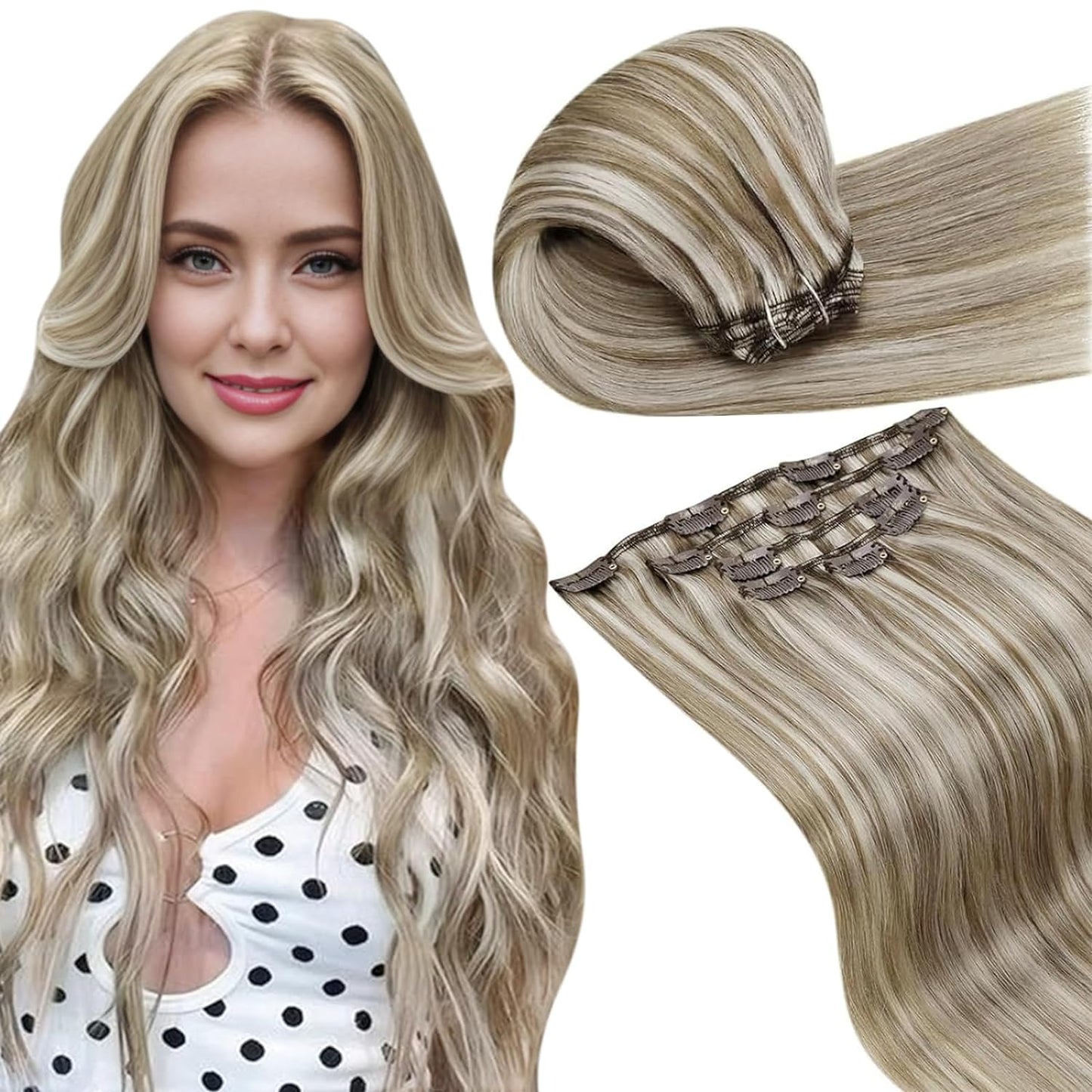 VIP Clip Extensions / Silky Straight - 18" (140 g ) ClipeX System