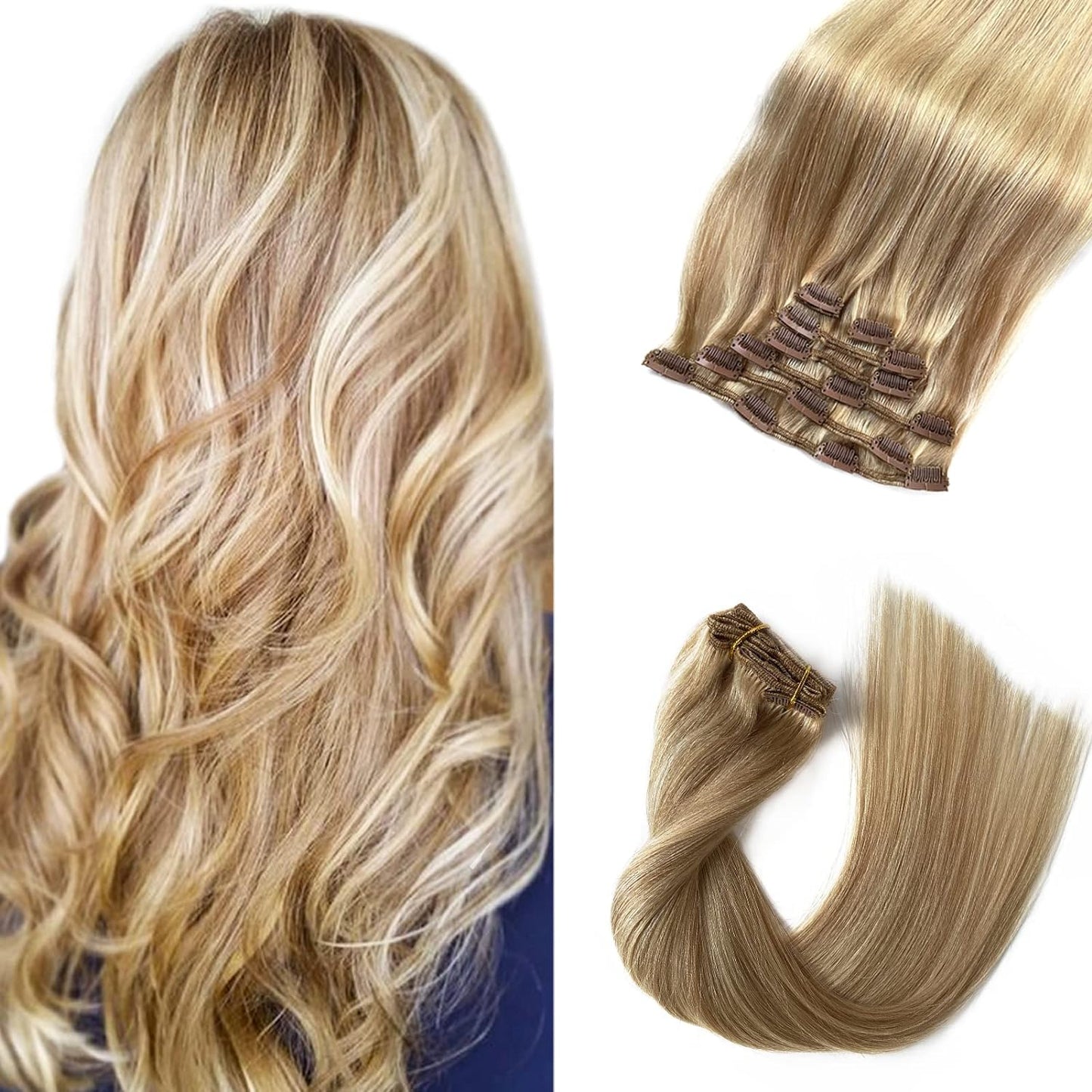 VIP Clip Extensions / Silky Straight - 18" (140 g ) ClipeX System