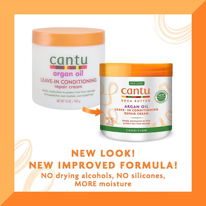 Cantu Leave-In Conditioning Repair Cream with Argan Oil, 16 oz