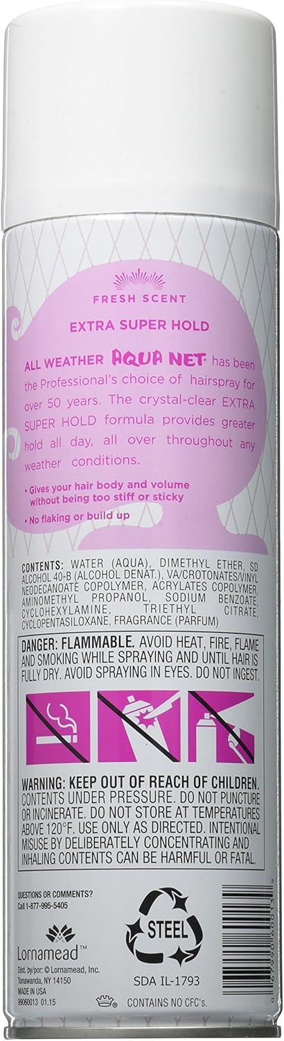 Aqua Net Professional Hair Spray Extra Super Hold 3 Fresh Scent, 11 Oz