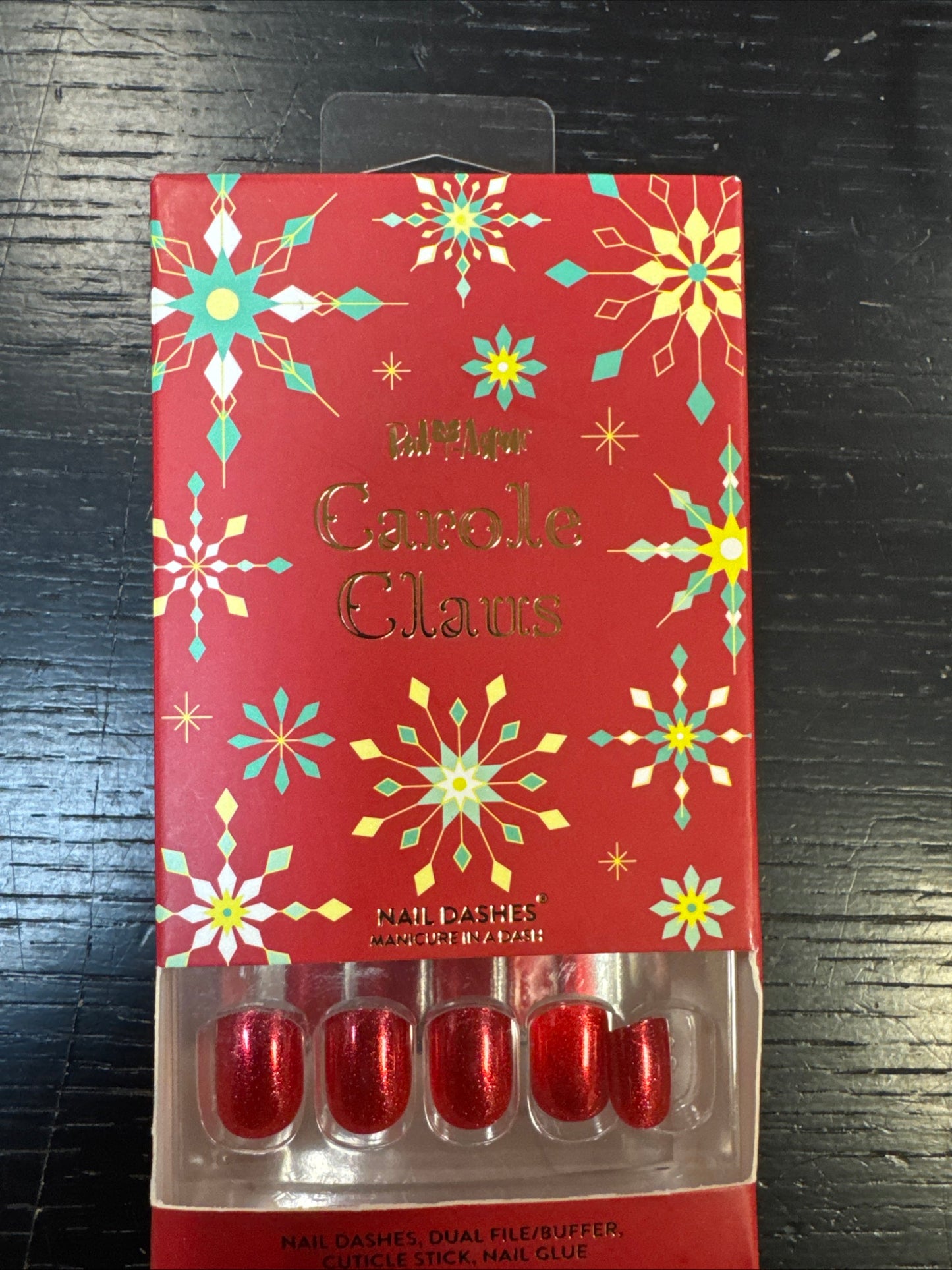 Red Aspen nails- Carole Claus