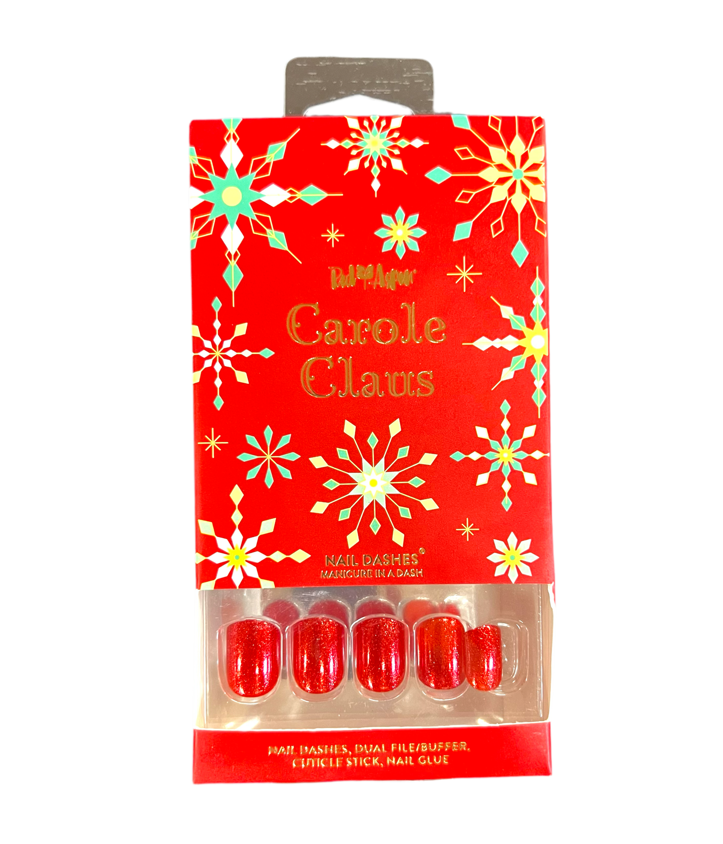 Red Aspen nails- Carole Claus