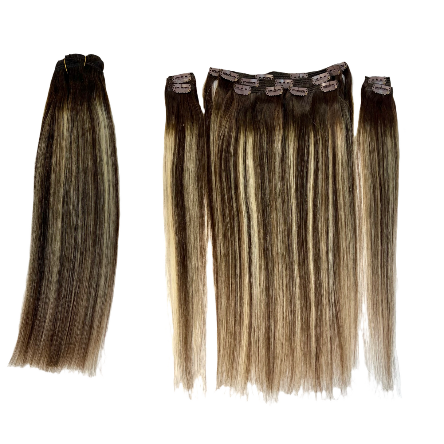 VIP Clip Extensions / Silky Straight - 18" (140 g ) ClipeX System