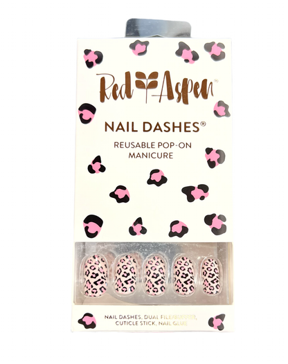 Red Aspen  Nail Dashes -Pippa In Pink Leopard