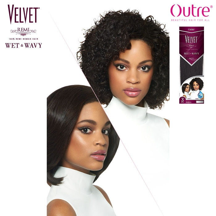 Outre VELVET 100% REMI HUMAN HAIR WET & WAVY AQUA 3PCS