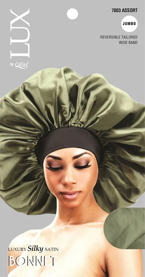 Lux by Qfitt Luxury Silky Satin Bonnet - Jumbo - VIP Extensions