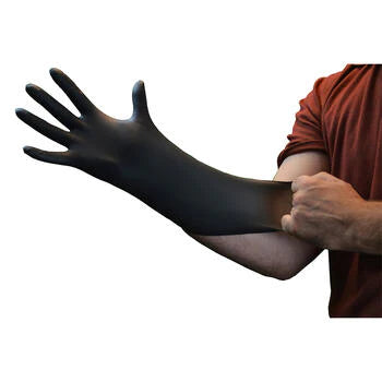 GlovePlus Black Nitrile Industrial Latex Free Disposable Gloves by Ammex - VIP Extensions