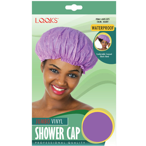 LQQKS  Jumbo  Vinyl Shower cap - VIP Extensions