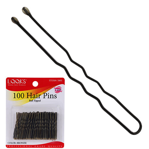 LQQKS HAIR PIN 100CT BRONZE (1 3/4") - VIP Extensions