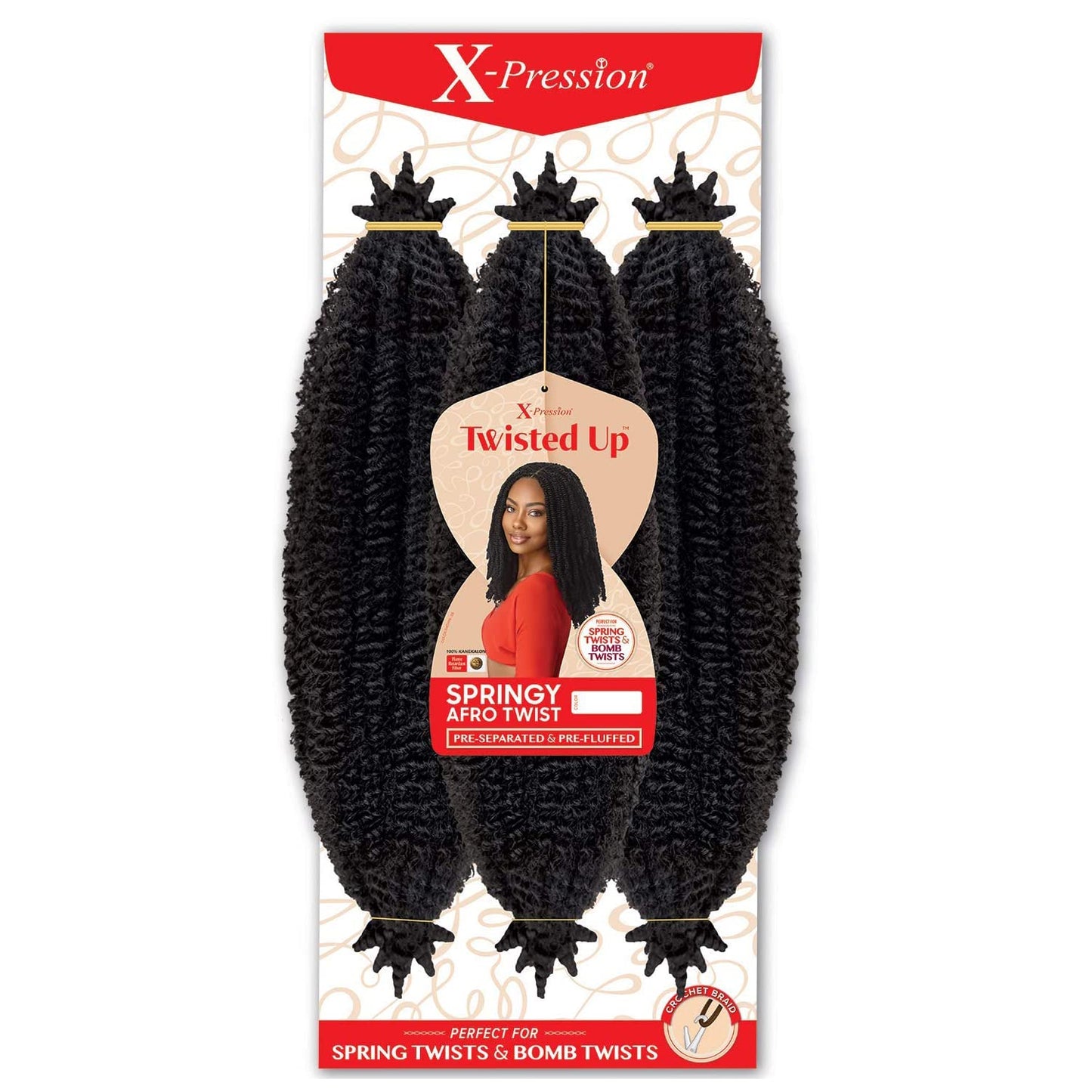 Outre Crochet Braids X-Pression Twisted Up 3X Springy Afro Twist 16" - VIP Extensions