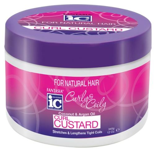 Fantasia IC Curly & Coily Coconut & Argan Oil Curl Custard 12 oz - VIP Extensions