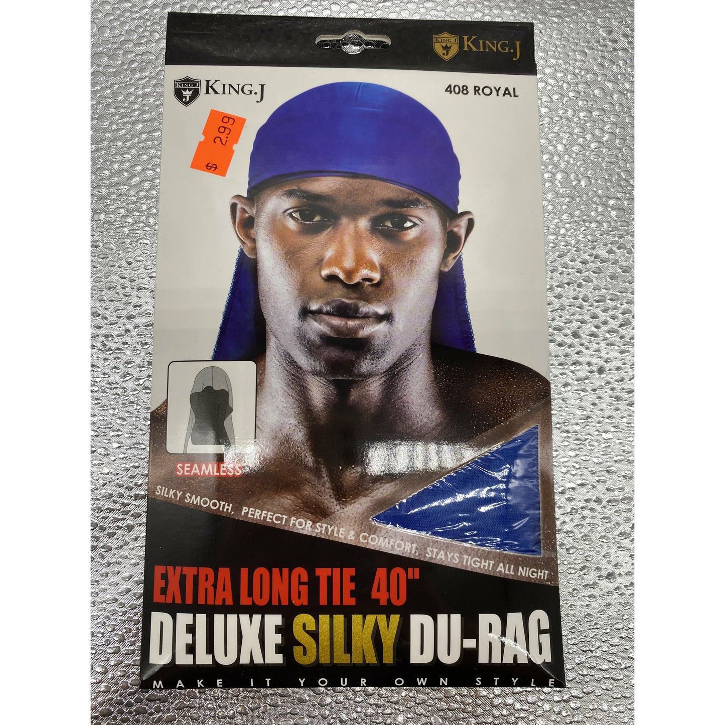 KING.J EXTRA LONG TIE 40" DELUXE SILKY DU-RAG - VIP Extensions