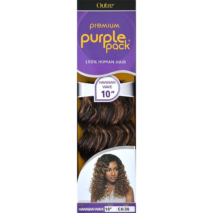 Outre Premium Purple Pack 100% Human Hair Premium Blend Salon Set Curls Straw Set 3pcs (DR30)