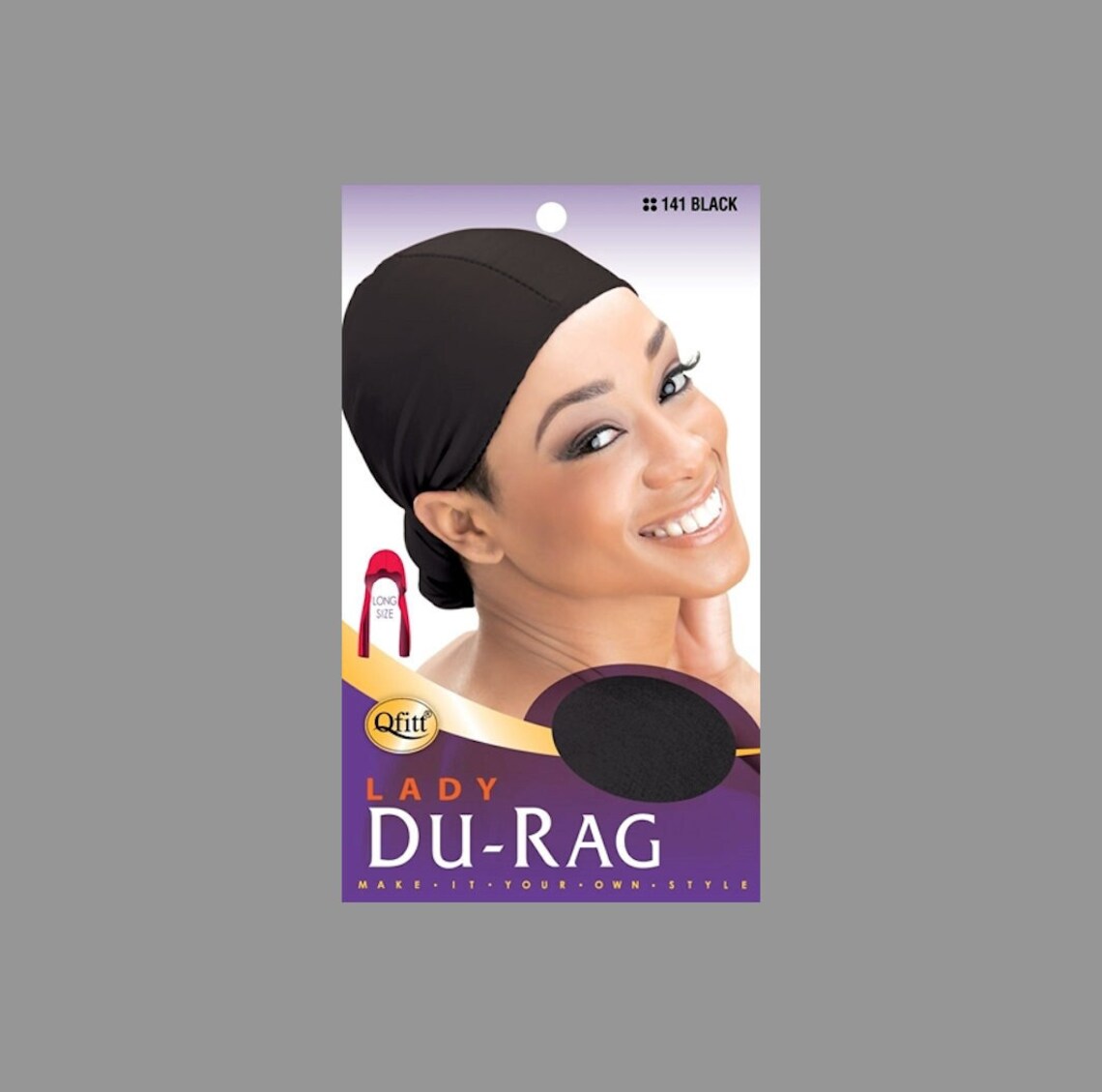 Qfitt Lady Du Rag Black - VIP Extensions