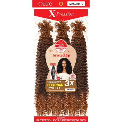 Outre X-Pression Twisted Up Crochet Hair - 3x Bohemian Twist 16" - VIP Extensions